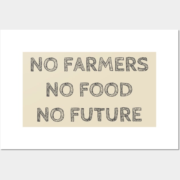 NO FARMERS NO FOOD NO FUTURE Wall Art by wanungara